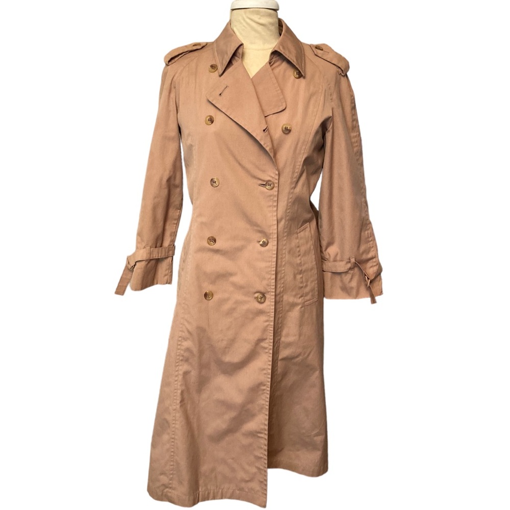 Vintage Double Breast Khaki/Tan Trench Coat w/ Belt SZ 8P SOLD